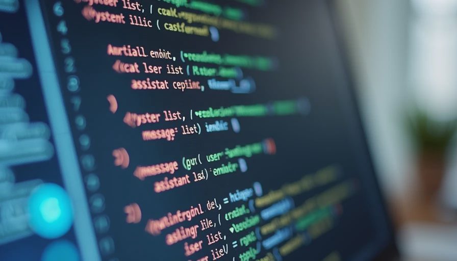 A code editor displaying a Python script with alternating user and assistant roles in an API payload.