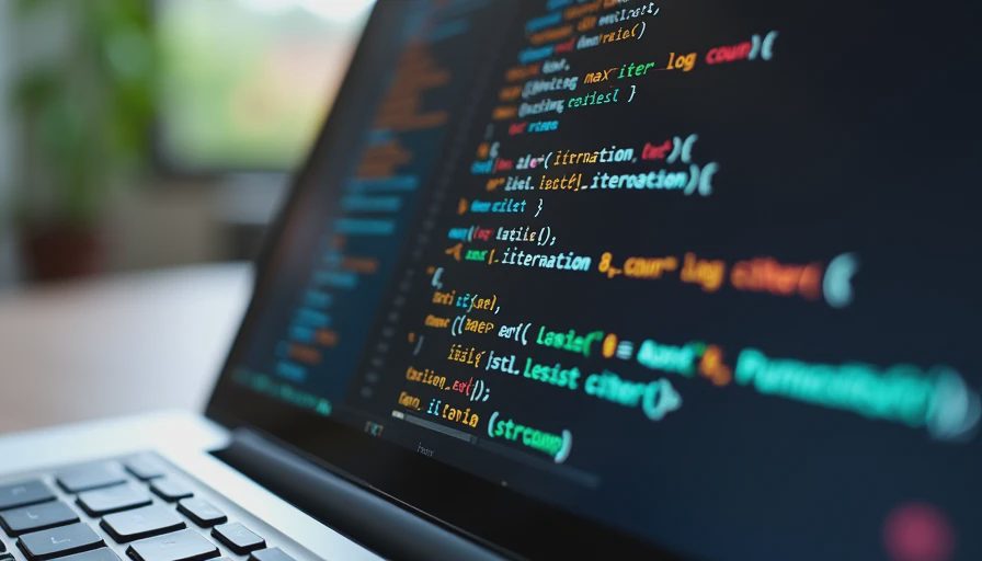 A close-up documentary photo of a laptop screen displaying terminal debugging logs and code counters for infinite loop limits.